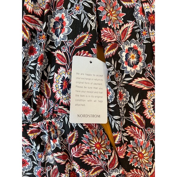 Collective Concepts Floral Dress Long Sleeve Womens S Black Knee-Length NWT - Picture 4 of 6